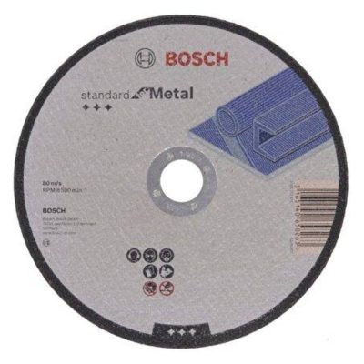 Disco de Corte Plano Bosch 7" (180 mm) x 1,6 mm para Metal, Eje 7/8"
