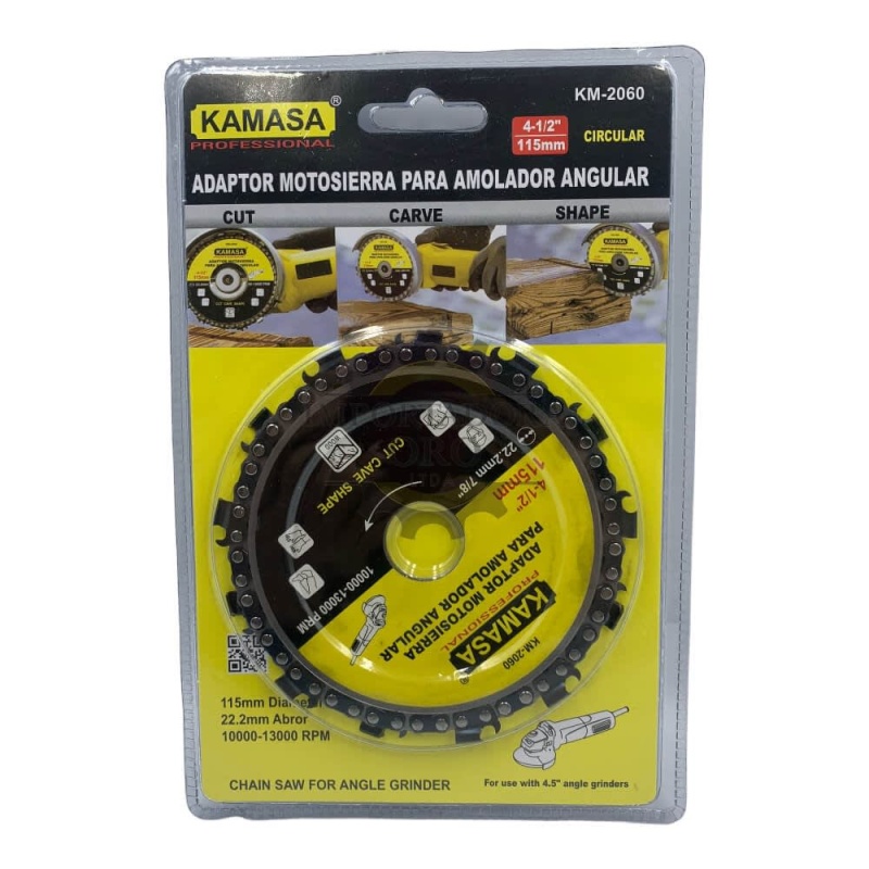 Adaptador de Motosierra Kamasa KM2060 4 1/2" para Amoladora Angular