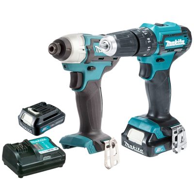 Combo Inalámbrico Makita 12V CXT: Taladro Percutor 3/8" HP333D + Atornillador de Impacto TD110DZ