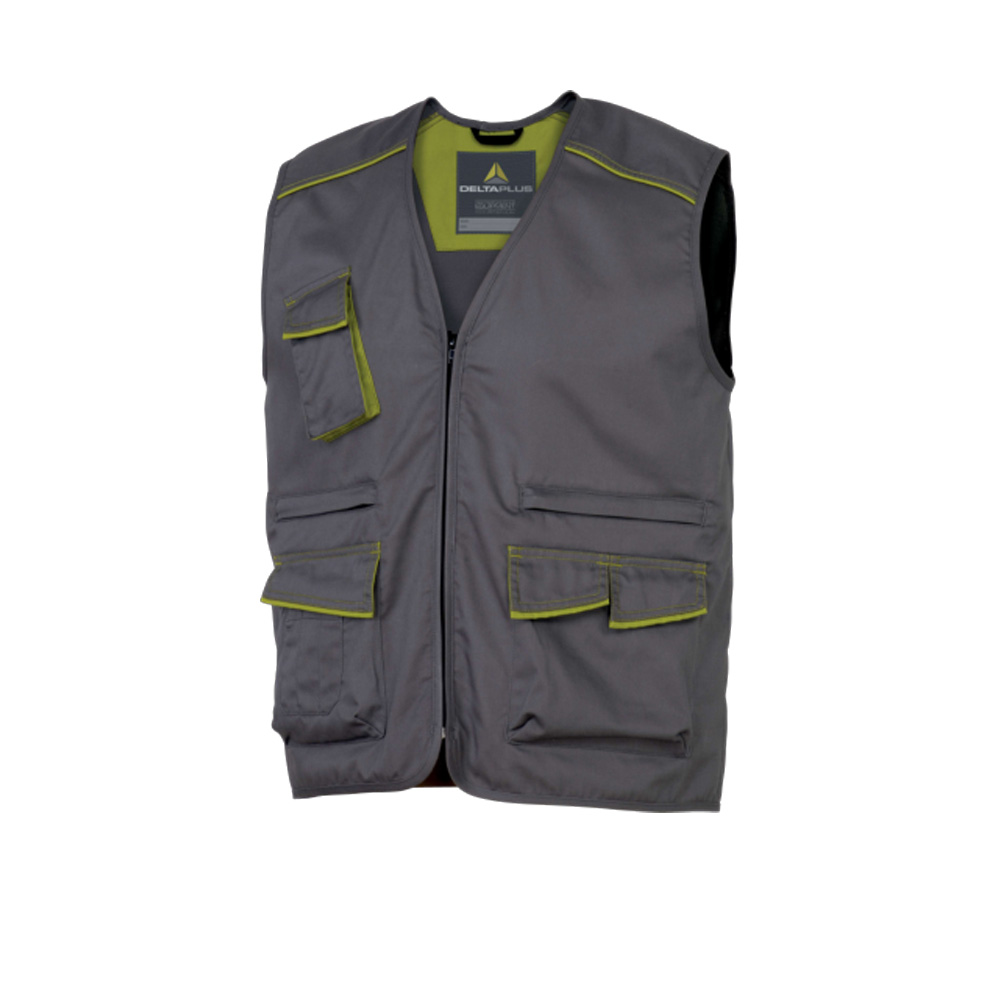 Chaleco de Trabajo Delta Plus M6GIL Panostyle Gris/Verde