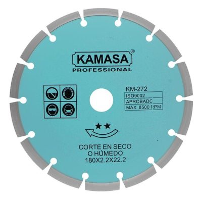 Disco Diamantado Segmentado Kamasa KM272 7" (180 mm) para Concreto