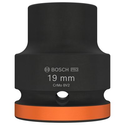 Dado de Impacto Hexagonal Bosch 19 mm, Encastre 3/4", Versión Corta