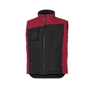Chaleco Acolchado Delta Plus Fidji 2 Rojo/Negro con Forro Polar (FIDJI2)