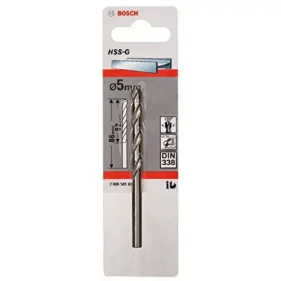 Broca para Metal Bosch HSS-G 5.0mm Punta Dividida 135°
