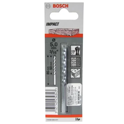 Broca para Concreto Bosch CYL-1 5.0 mm (3/16") x 85 mm Vástago Cilíndrico
