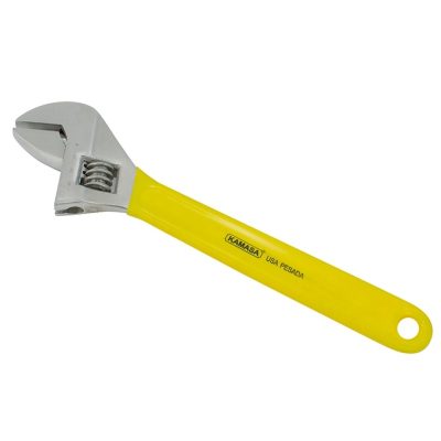 Llave Francesa Ajustable Kamasa KM444 12" en Cromo Vanadio