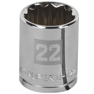 Dado Poligonal Milimétrico Truper 13536 1/2" x 22mm Corto