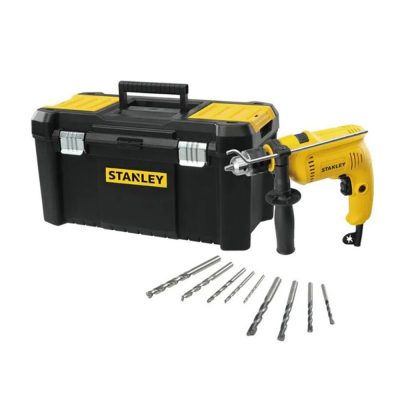 Taladro Percutor 1/2" 600W Stanley SDH600TV-B2C + Caja 19" + 9 Brocas