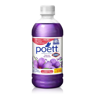 Limpiador Desinfectante Aromatizante Poett Frescura de Lavanda 275 ml