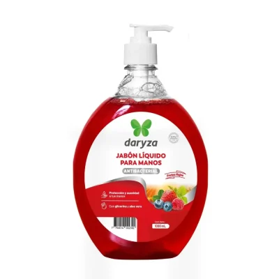 Jabón Líquido Antibacterial Frutos Rojos para Manos Daryza x 1 L
