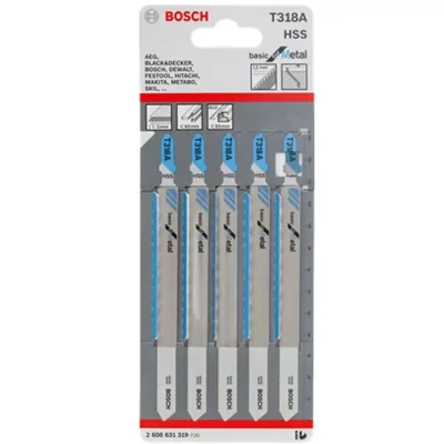 Hojas de Calar Bosch T318A para Metal (5 Unidades)