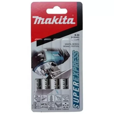 Set de Hojas Caladora Makita B-06460 3 pulg Corte Recto para Madera (5 Unid)