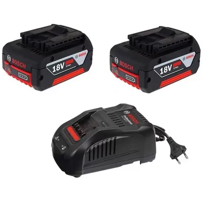 Kit de 2 Baterías Bosch 18V 4.0Ah con Cargador Rápido COOLPACK
