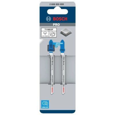 Hojas de Sierra Caladora Bosch T118EOF para Acero Corte Curvo Pack x 2