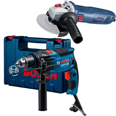 Combo Taladro Percutor Bosch GSB 16 RE + Amoladora GWS 700 850W/710W