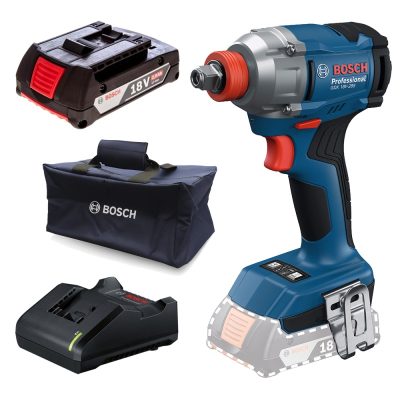 Kit atornillador de impacto Bosch 0615.A50.0CL 18V de 285 Nm con encastre dual 1/2" y 1/4" Hex