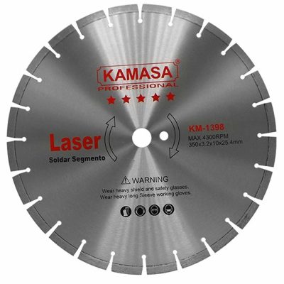 Disco Diamantado Segmentado Kamasa KM1398 14" (350 mm) para Cortadora de Concreto