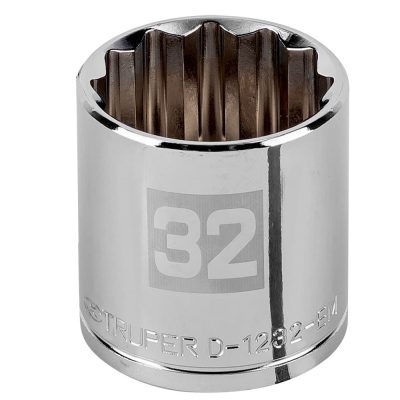 Dado Poligonal Truper 13545 1/2" x 32mm Milimétrico Corto