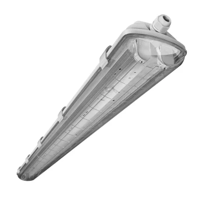 Artefacto estanco portatubo para 1 y 2 tubos T8 IP65 IK08 KING