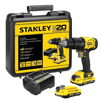 Taladro Percutor Stanley SCD712D2K-B2 20V 1/2" con 2 Baterías