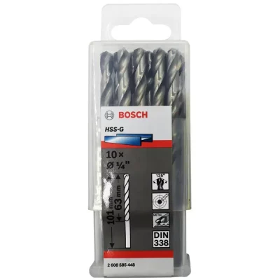 Broca para Metal Bosch HSS-G X10U 2608.585.448-000 de 6.4 mm (1/4") Caja x 10