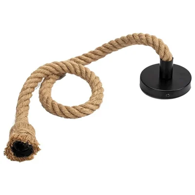 Portalámpara colgante vintage con soga de 1 m y casquillo E27 NUVORA