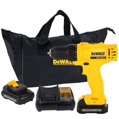Taladro atornillador inalambrico DeWalt DCD700C2-B2 de 12 V con 2 baterias de 1.3 Ah