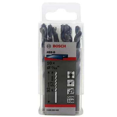 Broca para metal HSS-G rectificada Bosch 2608.585.446-000 de 5,55 mm (7/32"), caja x10