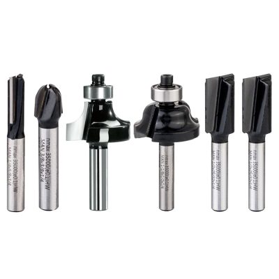 Set de Fresas Bosch 1/4" 6 Piezas para Ruteadora