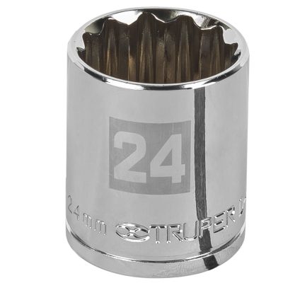 Dado Poligonal Milimétrico Truper 13538 1/2" x 24mm Corto