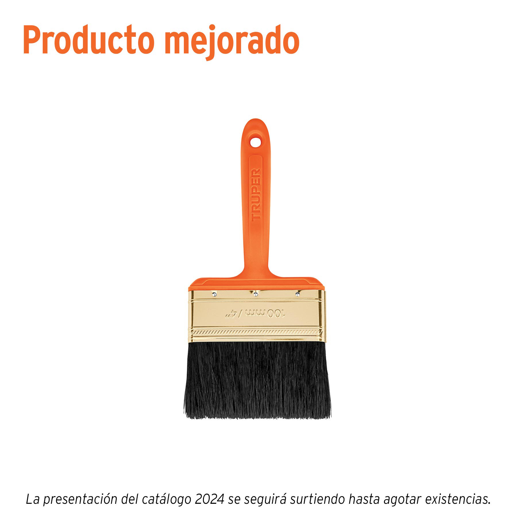 Brocha profesional de 4" con mango de plástico, TRUPER