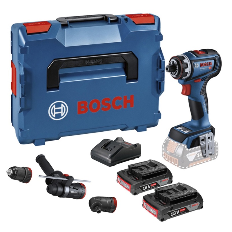Combo Bosch Taladro Atornillador GSR 18V-90 FC con 2 Baterías 2.0Ah