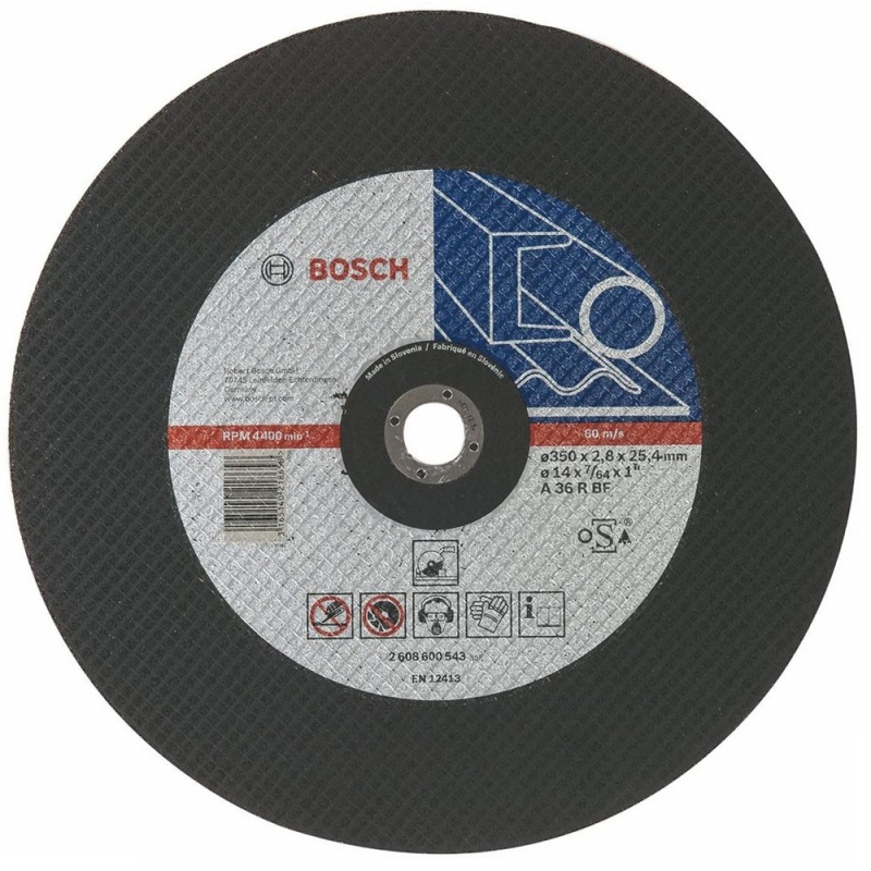 Disco de Corte para Metal Bosch 2608.600.543-000 de 14" x 2.8 mm Eje 1"
