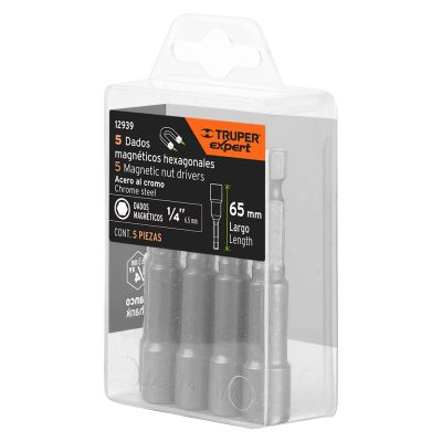 Set de Dados Hexagonales 1/4" Largo 5 Piezas Truper 12939