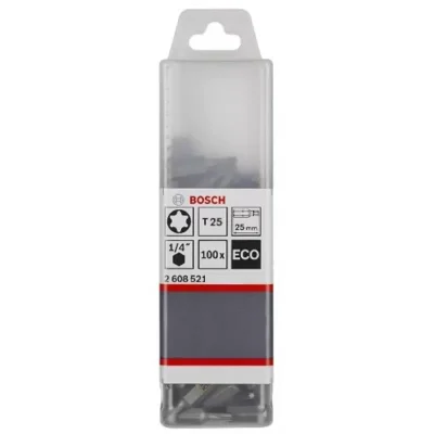 Puntas de Atornillar Bosch Extra Hard 2608.521.231-000 Torx T25 de 25 mm Caja x 100