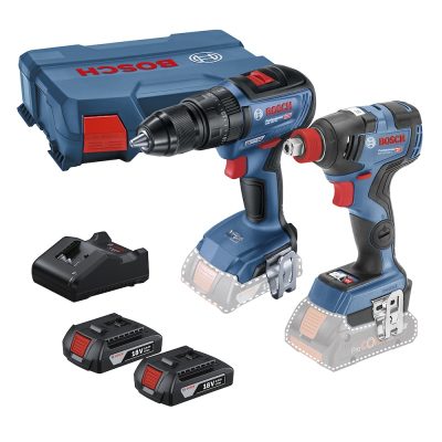 Combo Inalambrico Bosch 18V Brushless: Taladro Percutor GSB 18V-50 + Llave de Impacto GDX 18V-200