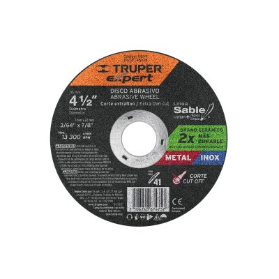 Disco de corte para metal 4-1/2" x 1 mm TRUPER Expert 11899