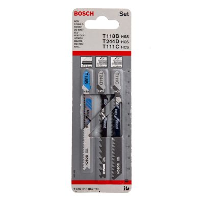 Set de Hojas de Calar Bosch T118B/T244D/T11C 3 Piezas