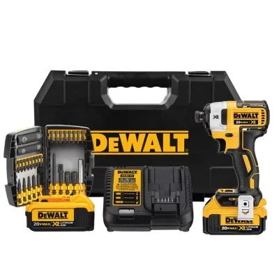 Atornillador de impacto DeWalt DCF887M2-K3 1/4" Hex 20V XR con 2 baterias y set de 28 puntas