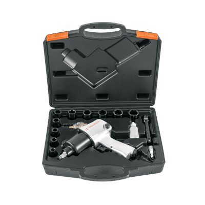 Kit de llave (pistola) de impacto 1/2" ind, estuche plástico