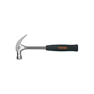 Martillo pulido 16 oz uña curva, mango tubular c/neopreno, TRUPER
