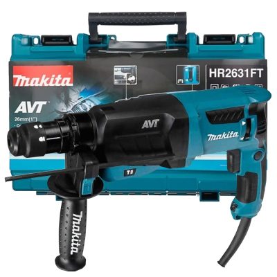Rotomartillo Electrico Makita HR2631FT 800W SDS-Plus 2.4J con Mandril de Cambio Rapido