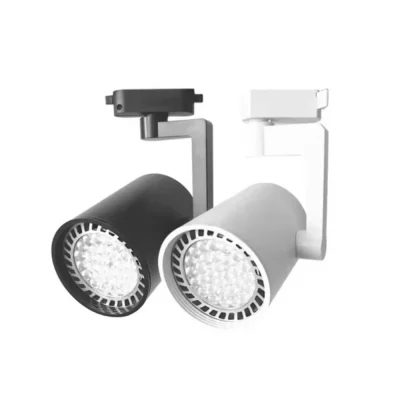 Base spot orientable para riel electrificado con casquillo GU10 NUVORA