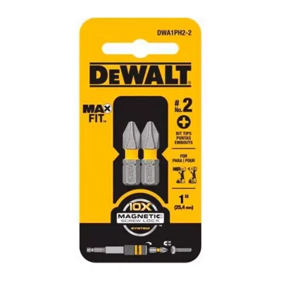 Puntas de atornillar DeWalt DWA1PH2-2 MaxFit Phillips PH2 de 25 mm (blister de 2)