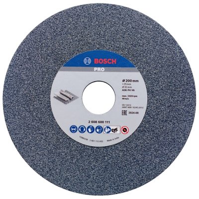 Piedra Abrasiva para Esmeril de Banco Bosch 2608.600.111-000 Grano 36 - 8" x 25 x 32 mm