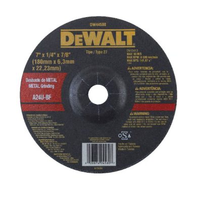 Disco de Desbaste 7″ × 1/4″, DeWalt DW44580