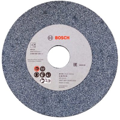 Piedra Abrasiva Bosch 175mm Grano 36 para Esmeril de Banco