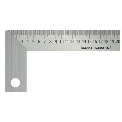 Escuadra en L Kamasa KM504 200 mm de Acero Templado con Escala Milimétrica