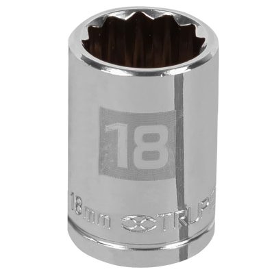 Dado Poligonal Milimétrico Truper 13532 1/2" x 18mm Corto