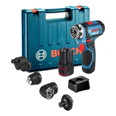 Atornillador Inalámbrico Bosch GSR 12V-15 FC FlexiClick 12V 30 Nm con 2 Baterías y Cargador